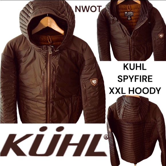Kuhl Other - KUHL MENS SPYFIRE HOODY XXL NWOT ESPRESSO/BIEGE 800 FILL POWER GOOSE DOWN NWOT